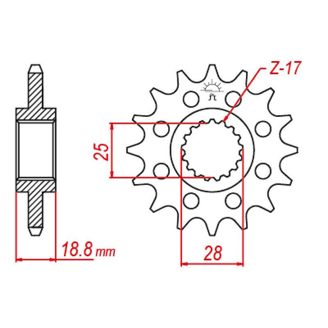 JT SPROCKETS SPROCKET FRONT 525 20T (JTF405.20) - DRIVEN Canada's Powersports 824225207378JTF405.20