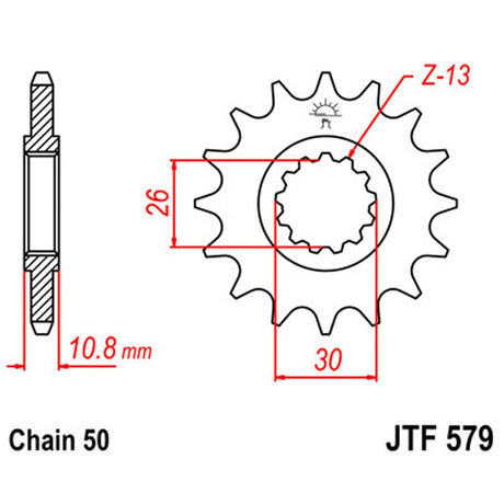 JT SPROCKETS SPROCKET FRONT 530 14T (JTF579.14) - DRIVEN Canada's Powersports 824225205367JTF579.14