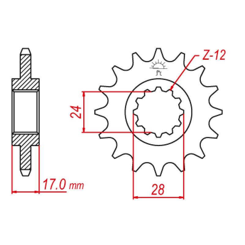 JT SPROCKETS SPROCKET FRONT 530 15T (JTF295.15RB) - DRIVEN Canada's Powersports 824225208719JTF295.15RB