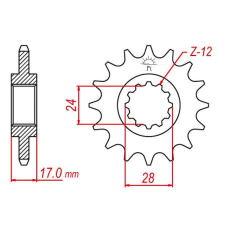 JT SPROCKETS SPROCKET FRONT 530 15T (JTF295.15RB) - DRIVEN Canada's Powersports 824225208719JTF295.15RB