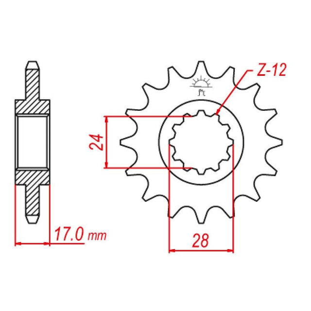 JT SPROCKETS SPROCKET FRONT 530 15T (JTF295.15RB) - DRIVEN Canada's Powersports 824225208719JTF295.15RB