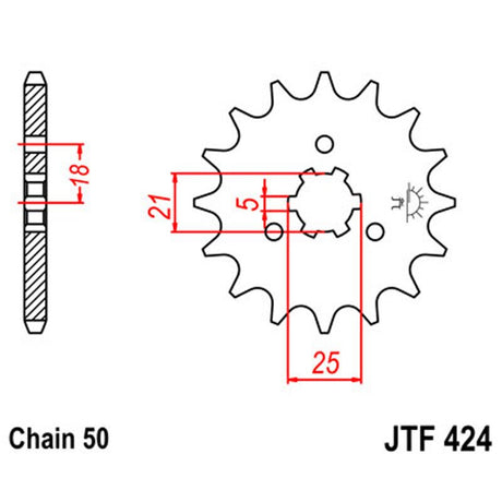 JT SPROCKETS SPROCKET FRONT 530 15T (JTF424.15) - DRIVEN Canada's Powersports 824225203202JTF424.15