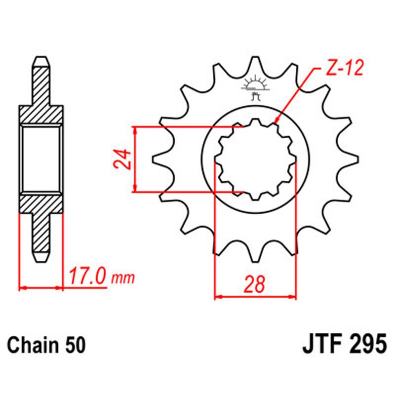 JT SPROCKETS SPROCKET FRONT 530 16T (JTF295.16) - DRIVEN Canada's Powersports 824225202250JTF295.16