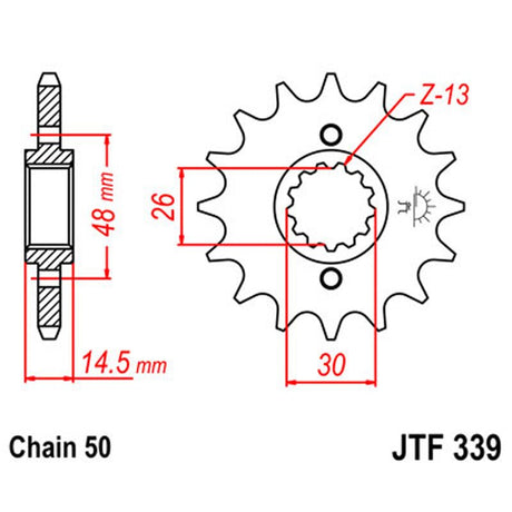 JT SPROCKETS SPROCKET FRONT 530 16T (JTF339.16) - DRIVEN Canada's Powersports 824225202779JTF339.16