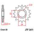 JT SPROCKETS SPROCKET FRONT 530 16T (JTF3411.16) - DRIVEN Canada's Powersports 824225206487JTF3411.16