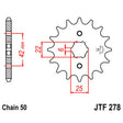 JT SPROCKETS SPROCKET FRONT 530 17T (JTF278.17) - DRIVEN Canada's Powersports 824225201857JTF278.17