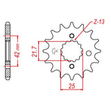 JT SPROCKETS SPROCKET FRONT 530 17T (JTF513.17RB) - DRIVEN Canada's Powersports 824225208337JTF513.17RB