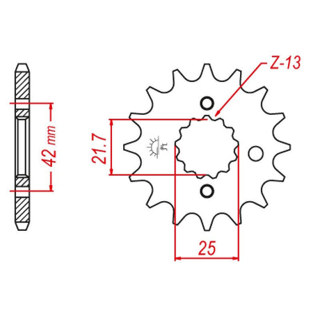 JT SPROCKETS SPROCKET FRONT 530 17T (JTF513.17RB) - DRIVEN Canada's Powersports 824225208337JTF513.17RB