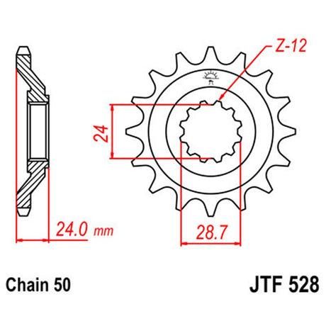 JT SPROCKETS SPROCKET FRONT 530 17T (JTF528.17) - DRIVEN Canada's Powersports 824225204483JTF528.17