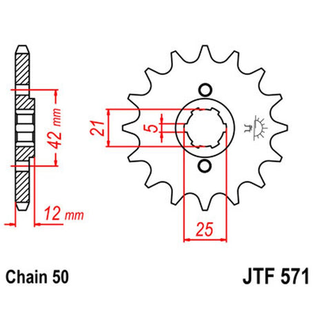 JT SPROCKETS SPROCKET FRONT 530 17T (JTF571.17) - DRIVEN Canada's Powersports 824225205206JTF571.17