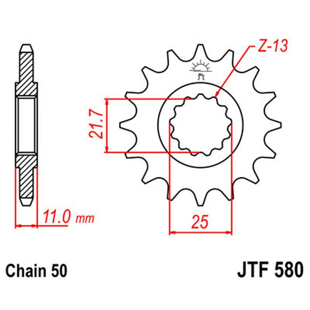 JT SPROCKETS SPROCKET FRONT 530 17T (JTF580.17) - DRIVEN Canada's Powersports 824225205428JTF580.17