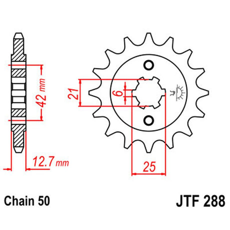 JT SPROCKETS SPROCKET FRONT 530 18T (JTF288.18) - DRIVEN Canada's Powersports 824225202083JTF288.18