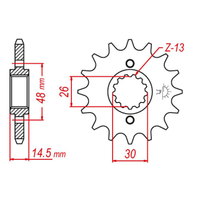 JT SPROCKETS SPROCKET FRONT 530 18T (JTF339.18RB) - DRIVEN Canada's Powersports 824225208764JTF339.18RB
