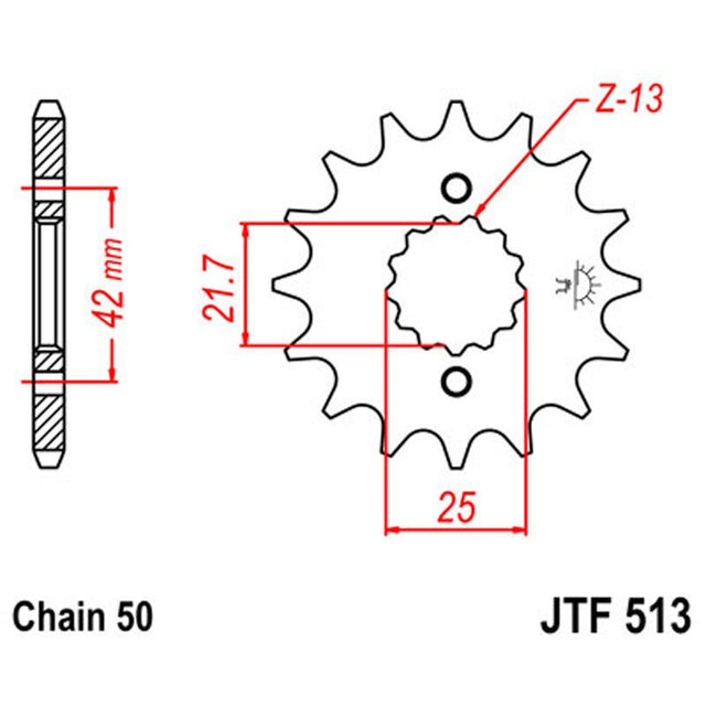 JT SPROCKETS SPROCKET FRONT 530 18T (JTF513.18) - DRIVEN Canada's Powersports 824225204162JTF513.18
