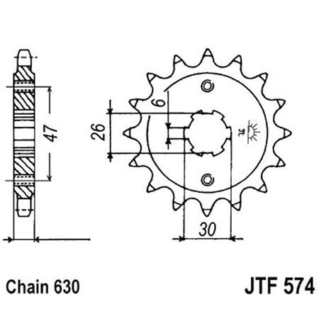 JT SPROCKETS SPROCKET FRONT 630 16T (JTF574.16) - DRIVEN Canada's Powersports 824225205213JTF574.16