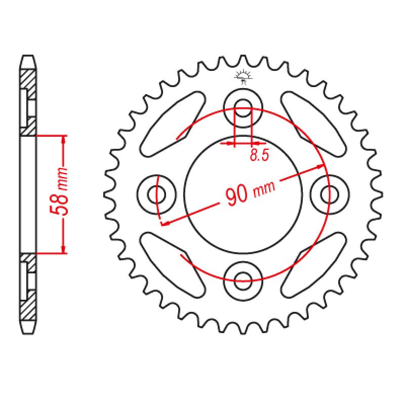 JT SPROCKETS SPROCKET REAR 420 34T (JTR212.34) - DRIVEN Canada's Powersports 824225313307JTR212.34