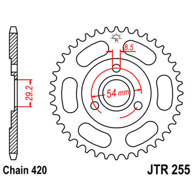 JT SPROCKETS SPROCKET REAR 420 35T - DRIVEN Canada's Powersports 824225303018JTR255.35