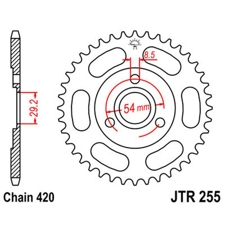 JT SPROCKETS SPROCKET REAR 420 35T - DRIVEN Canada's Powersports 824225303018JTR255.35