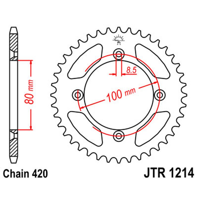 JT SPROCKETS SPROCKET REAR 420 45T (JTR1214.45) - DRIVEN Canada's Powersports 824225300130JTR1214.45