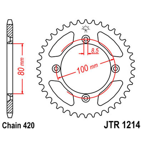 JT SPROCKETS SPROCKET REAR 420 47T (JTR1214.47) - DRIVEN Canada's Powersports 824225300154JTR1214.47