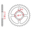 JT SPROCKETS SPROCKET REAR 428 44T (JTR1221.44) - DRIVEN Canada's Powersports 824225312485JTR1221.44