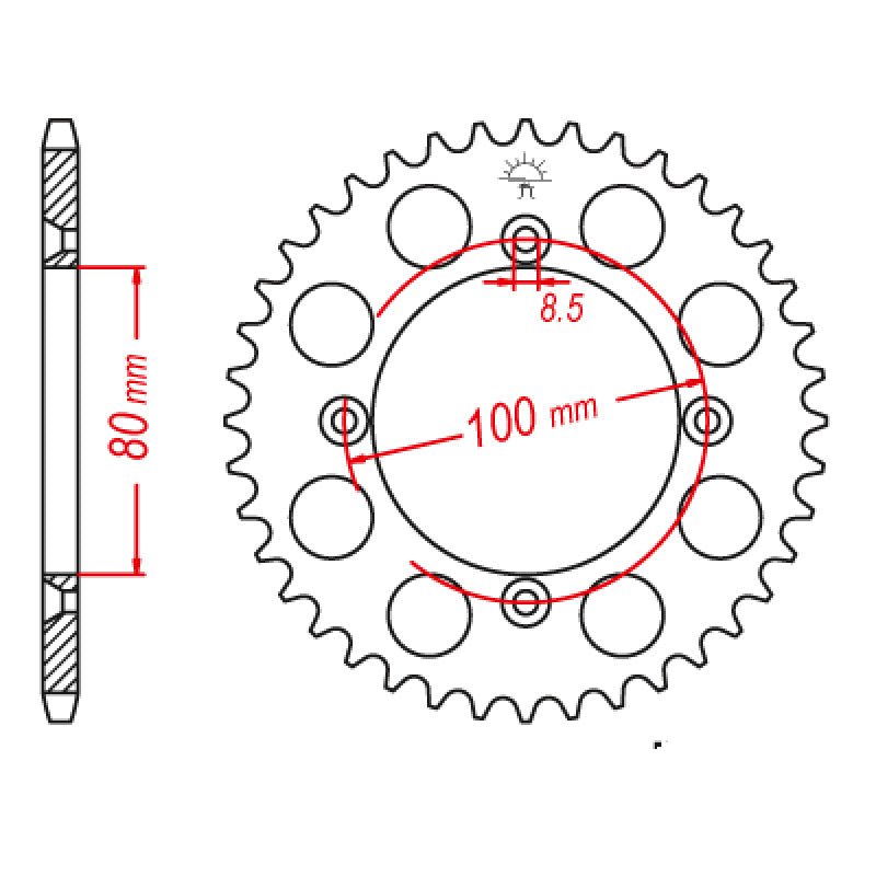 JT SPROCKETS SPROCKET REAR 428 49T (JTR1204.49) - DRIVEN Canada's Powersports 824225312720JTR1204.49