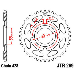 JT SPROCKETS SPROCKET REAR 428 50T (JTR269.50) - DRIVEN Canada's Powersports 824225303520JTR269.50