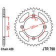 JT SPROCKETS SPROCKET REAR 428 52T (JTR798.52) - DRIVEN Canada's Powersports 824225306293JTR798.52