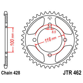 JT SPROCKETS SPROCKET REAR 428 54T (JTR462.54) - DRIVEN Canada's Powersports 824225304466JTR462.54
