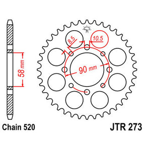 JT SPROCKETS SPROCKET REAR 520 30T (JTR273.30) - DRIVEN Canada's Powersports 824225311105JTR273.30