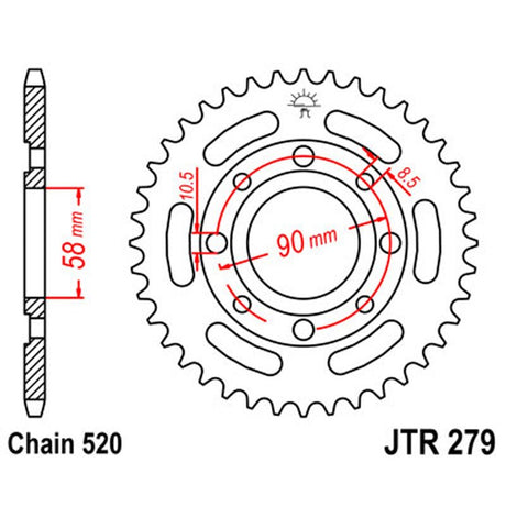 JT SPROCKETS SPROCKET REAR 520 33T (JTR279.33) - DRIVEN Canada's Powersports 824225303711JTR279.33