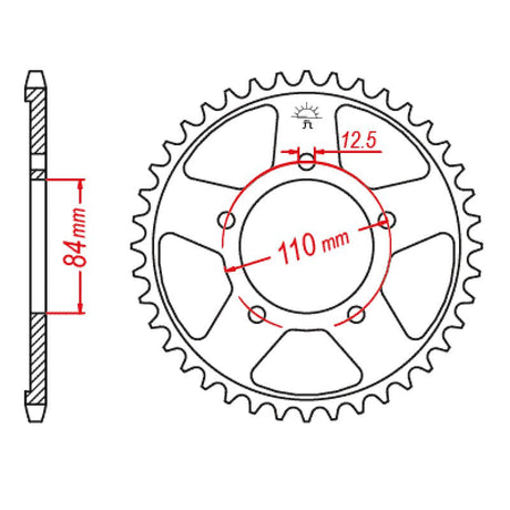 JT SPROCKETS SPROCKET REAR 520 36T (JTR1225.36) - DRIVEN Canada's Powersports 824225315981JTR1225.36