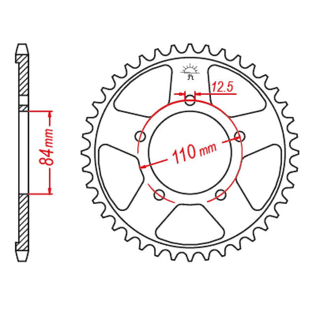 JT SPROCKETS SPROCKET REAR 520 36T (JTR1225.36) - DRIVEN Canada's Powersports 824225315981JTR1225.36