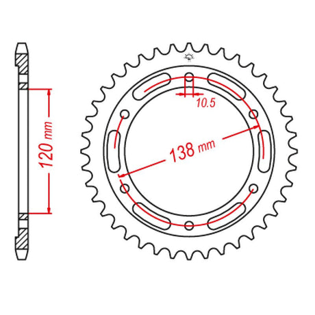 JT SPROCKETS SPROCKET REAR 520 38T (JTR1220.38) - DRIVEN Canada's Powersports 824225312478JTR1220.38