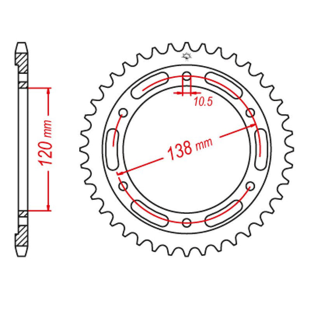 JT SPROCKETS SPROCKET REAR 520 38T (JTR1220.38) - DRIVEN Canada's Powersports 824225312478JTR1220.38