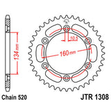 JT SPROCKETS SPROCKET REAR 520 42T (JTR1308.42) - DRIVEN Canada's Powersports 824225310498JTR1308.42