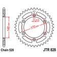 JT SPROCKETS SPROCKET REAR 520 42T (JTR828.42) - DRIVEN Canada's Powersports 824225307863JTR828.42