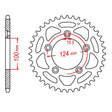 JT SPROCKETS SPROCKET REAR 520 43T (JTR746.43) - DRIVEN Canada's Powersports 824225314304JTR746.43