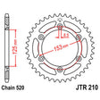 JT SPROCKETS SPROCKET REAR 520 44T (JTR210.44) - DRIVEN Canada's Powersports 824225302042JTR210.44