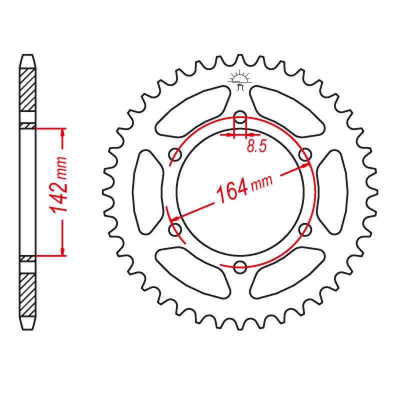 JT SPROCKETS SPROCKET REAR 520 46T (JTR1068.46) - DRIVEN Canada's Powersports 824225311198JTR1068.46