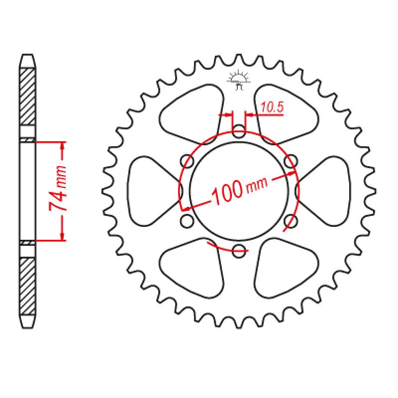 JT SPROCKETS SPROCKET REAR 520 46T (JTR1073.46) - DRIVEN Canada's Powersports 824225310610JTR1073.46