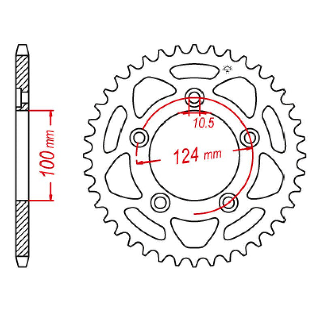 JT SPROCKETS SPROCKET REAR 520 46T (JTR746.46) - DRIVEN Canada's Powersports 824225313505JTR746.46
