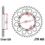 JT SPROCKETS SPROCKET REAR 520 47T (JTR460.47) - DRIVEN Canada's Powersports 824225304282JTR460.47