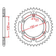 JT SPROCKETS SPROCKET REAR 520 48T (JTR251.48SC) - DRIVEN Canada's Powersports 824225315585JTR251.48SC