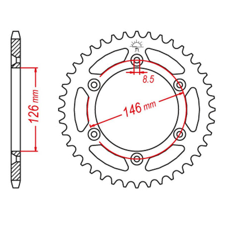 JT SPROCKETS SPROCKET REAR 520 48T (JTR808.48SC) - DRIVEN Canada's Powersports 824225315660JTR808.48SC