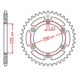 JT SPROCKETS SPROCKET REAR 520 49T (JTR897.49SC) - DRIVEN Canada's Powersports 824225315714JTR897.49SC