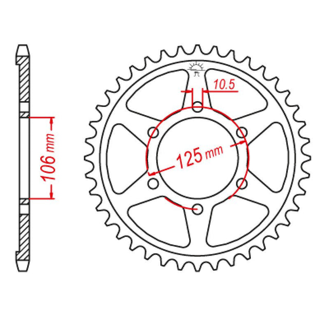 JT SPROCKETS SPROCKET REAR 525 37T (JTR2014.37) - DRIVEN Canada's Powersports 824225315936JTR2014.37