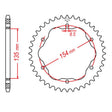 JT SPROCKETS SPROCKET REAR 525 38T (JTR761.38) - DRIVEN Canada's Powersports 824225313369JTR761.38