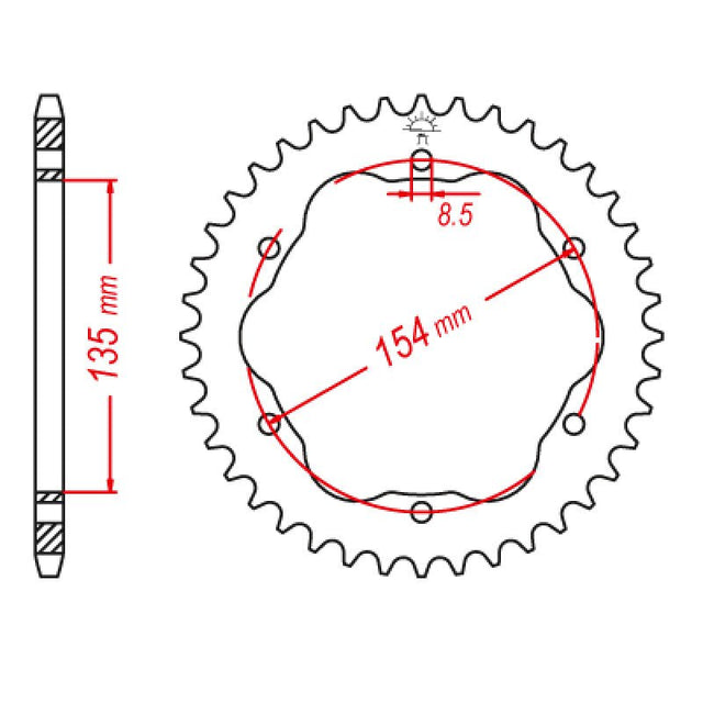 JT SPROCKETS SPROCKET REAR 525 38T (JTR761.38) - DRIVEN Canada's Powersports 824225313369JTR761.38