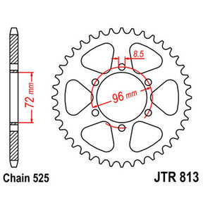 JT SPROCKETS SPROCKET REAR 525 40T (JTR813.40) - DRIVEN Canada's Powersports 824225307269JTR813.40